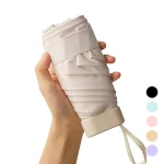 (케이스증정) 3단 접이식 초경량 미니 주머니쏙 튼튼한 UV차단 암막 우산 양산 - 이미지 4