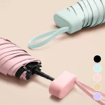 (케이스증정) 3단 접이식 초경량 미니 주머니쏙 튼튼한 UV차단 암막 우산 양산 - 이미지 3