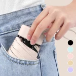 (케이스증정) 3단 접이식 초경량 미니 주머니쏙 튼튼한 UV차단 암막 우산 양산