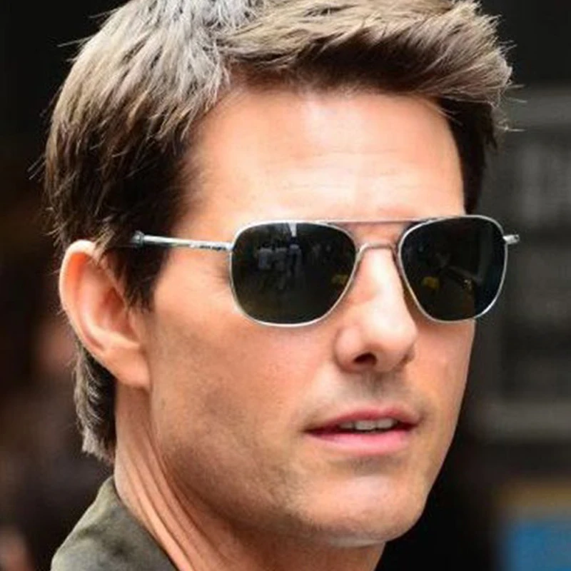 kf-H5800a9e7c7e04add99675b7213fc9349P 남성용 럭셔리 브랜드 디자이너 선글라스, 빈티지 패션 항공 AO 선글라스, 남성 미군 군사 광학 유리 렌즈 - 이미지 1