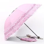 여성용 빈티지 레이스 파라솔, 접이식 고딕 로리타 우산, 비 자외선 차단 우산, 돔 사진 소품, 자외선 차단 파라솔 - 이미지 4