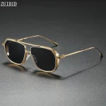 패션 선글래스 남자 빈티지 선 스크린 대형 선글라스 여성 유행 금속 안경 Gafas De Sol Hombre Lunette Soleil Femme