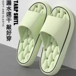 여성용 슬리퍼 미끄럼 방지 새는 욕실 슬리퍼 캐주얼 남성용 슬리퍼 탈취제 비치 신발 부드러운 밑창 커플 플랫 샌들 - 이미지 5