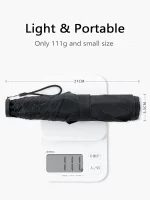 Parachase 연필 접는 UV 우산 탄소 섬유 안티 UV 여행 경량 태양 우산 방풍 휴대용 파라솔 우산 - 이미지 3