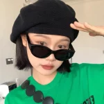 새로운 도착 고양이 눈 선글라스 여성 타원형 안경 빈티지 브랜드 타원형 사각형 태양 안경 여성 음영 여성 안경 - 이미지 4