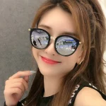 클래식 라운드 빈티지 선글라스 여성 패션 브랜드 디자인 거울 태양 안경 여성 그늘 레트로 Gafas UV400 Oculos De Sol - 이미지 2