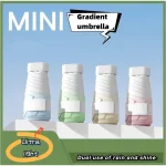 새로운 그라디언트 색상 미니 양산 우산 검은 접착제 들어 갔어 휴대용 포켓 태양 우산 듀얼 사용 초경량 냉각 파라솔