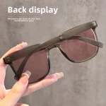 남녀공용 심플한 접이식 편광선글라스, 패셔너블한 대형프레임, 고급스러운 느낌, 자외선 차단 선글라스 - 이미지 3