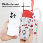 헬로 키티 카와이 귀여운 페르시 체인 수동 접이식 태양 비 우산 자외선 차단 차양 파라솔 Sanrio 소녀를위한 최고의 선물 - 이미지 2