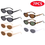 4pcs/7pc 작은 타원형 태양 안경 빈티지 타원형 선글라스 2024 남자 작은 타원형 태양 안경 레트로 패션 여성 태양 안경 Oculus ﻿ - 이미지 6