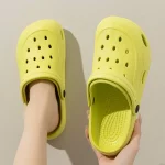 여성용 여름 야외 비치 슬리퍼, 여성용 정원 신발, 가벼운 EVA 샌들, 부드러운 캐주얼 미끄럼 방지 베이스 슬라이드 - 이미지 3