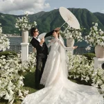 6-120개 33인치 종이 우산, 웨딩 하객용 흰색 종이 파라솔 우산, 웨딩 사진 촬영 소품 (팬 포함) - 이미지 3