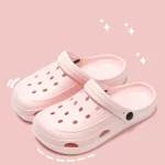 여성용 여름 야외 비치 슬리퍼, 여성용 정원 신발, 가벼운 EVA 샌들, 부드러운 캐주얼 미끄럼 방지 베이스 슬라이드