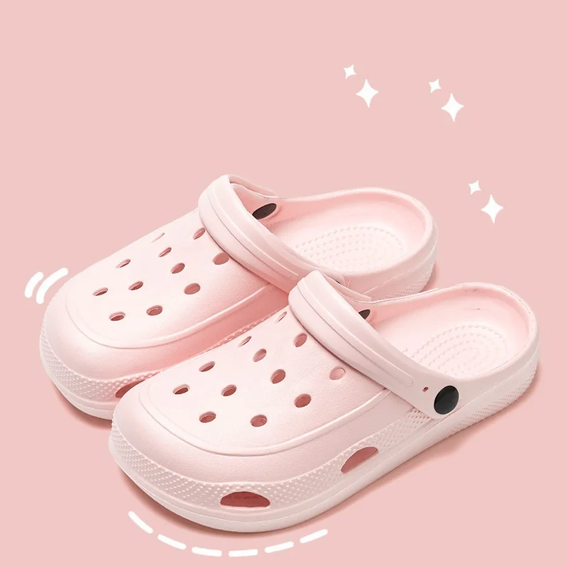 kf-S36cc436c6cf94b0690fee402a6deee232 여성용 여름 야외 비치 슬리퍼, 여성용 정원 신발, 가벼운 EVA 샌들, 부드러운 캐주얼 미끄럼 방지 베이스 슬라이드 - 이미지 1