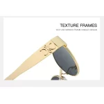 남성과 여성을위한 럭셔리 금속 브랜드 선글라스 남여 디자이너 패션 태양 안경 타원형 남여 세련된 안경 음영 - 이미지 6