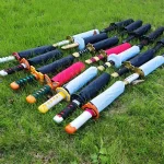 애니메이션 Roronoa Zoro Katana 우산 UV 블록 블랙 파라솔 닌자 검 실제 크기 일본 Katana 사무라이 세이버 우산 파라솔 - 이미지 5