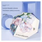 자외선 차단 파라솔: 자외선 차단 기능이 있는 야외용 편리한 6개 접이식 우산, 휴대 가능하고 세련된 여성용 태양 우산 - 이미지 5