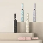 팬 USB 충전 기능이 있는 접이식 우산 쿨 초경량 파라솔 블랙 코팅 선물 상자가 있는 햇빛 방지 우산 - 이미지 6