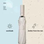 남성용 우산 및 여성용 파라솔 - 방풍 비즈니스 우산/자외선 차단 Sun Rain 이중 용도(강화 리브 24개 포함)