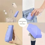 Xiaomi UPF50+ Mini Umbrella Sun Protection Pocket Umbrella Capsule Rainproof Outdoor Traveling Portable Parasol Rain Umbrella - 이미지 6
