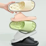 여성용 슬리퍼 미끄럼 방지 새는 욕실 슬리퍼 캐주얼 남성용 슬리퍼 탈취제 비치 신발 부드러운 밑창 커플 플랫 샌들 - 이미지 6