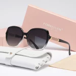 2025 ForQUEEN 트렌디한 여성용 선글라스, 편광 Anti-UV400 나비, 레이디 휴가용 대형 프레임 안경 - 이미지 4