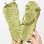 접이식 슬리퍼 EVA 플립 플롭 여성 여름 여행 여행 휴대용 슬리퍼 홈 호텔 커플 입욕 슬라이드 소프트 비치 신발 - 이미지 6