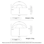 완전 자동 접이식 폴카 도트 우산 UV 태양 보호 태양 우산 파라솔 비닐 단순 비 이중 목적 우산 - 이미지 6