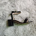 여성 샌들 여름 섹시한 펌프 오픈 발가락 발목 스트랩 편안한 낮은 블록 Chunky 하이힐 파티 드레스 웨딩 신발 대형 - 이미지 3