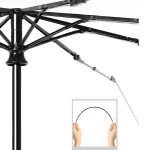 MG MG3 MG4 MG5 MG7 SW ZR EHS EZS GS HS ZS EV GT 2024 자동차 자동 접이식 방풍 차양 레드 엣지 우산 액세서리 - 이미지 6