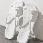 접이식 슬리퍼 EVA 플립 플롭 여성 여름 여행 여행 휴대용 슬리퍼 홈 호텔 커플 입욕 슬라이드 소프트 비치 신발 - 이미지 4