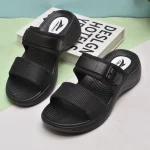 여름 두꺼운 굽 슬립온 여성 샌들 플라스틱 이중 스트랩 편안한 소프트 바닥 방수 다용도 캐주얼 신발 - 이미지 2