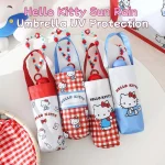헬로 키티 카와이 귀여운 페르시 체인 수동 접이식 태양 비 우산 자외선 차단 차양 파라솔 Sanrio 소녀를위한 최고의 선물
