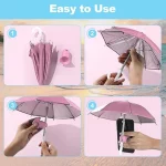 흡착판 홀더가 있는 스마트폰용 미니 우산, 야외 눈부심 방지 차양 커버, 반사 방지 스크린 보호기 - 이미지 2