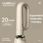 자동 우산 UV 차단 파라솔 링, 남성용 비즈니스 강력하고 내구성이 뛰어난 방풍 등산 초경량 우산 - 이미지 3