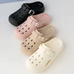 여성 여름 신발 동굴 신발 슬리퍼 EVA 여성 신발 야외 슬리퍼 부드러운 단독 정원 신발 비치 신발 여성 신발 - 이미지 3