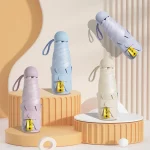 유판 초소형 초경량 휴대용 3단 접이식 우산, 방풍 & 자외선 차단, 여행 필수