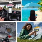 흡착판 홀더가 있는 스마트폰용 미니 우산, 야외 눈부심 방지 차양 커버, 반사 방지 스크린 보호기 - 이미지 6