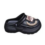 새로운 여름 귀여운 작은 사람 구멍 신발 여성 신발 통기성 두꺼운 단독 편안한 슬리퍼 비치 신발 샌들 플랫폼 - 이미지 6