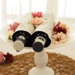 작은 꽃 자동 우산 방풍 차양 비닐 UV 보호 3 접는 햇볕이 잘 드는 비오는 이중 용도 파라솔 비옷 - 이미지 4