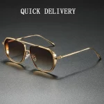 패션 선글래스 남자 빈티지 선 스크린 대형 선글라스 여성 유행 금속 안경 Gafas De Sol Hombre Lunette Soleil Femme - 이미지 2