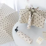 완전 자동 접이식 물방울 무늬 우산 UV 차단 햇빛 가리개 비닐 심플 레인 겸용 우산