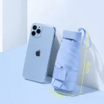 미니 UV 우산 - 경량 접이식 파라솔 써니 우산, 강화 프레임 휴대용 어린이/여성용 양산 우산 - 이미지 2