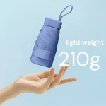 미니 UV 우산 - 경량 접이식 파라솔 써니 우산, 강화 프레임 휴대용 어린이/여성용 양산 우산 - 이미지 4
