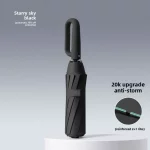 자동 개폐식 파라솔, 검정 고무 차양, 자외선 차단, 접이식 후크, 고급 스타일 파라솔 - 이미지 6