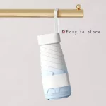 새로운 그라디언트 색상 미니 양산 우산 검은 접착제 들어 갔어 휴대용 포켓 태양 우산 듀얼 사용 초경량 냉각 파라솔 - 이미지 3