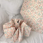 신선한 꽃과 비 이중 목적 파라솔 접이식 자동 우산 여성용 자외선 차단 태양 우산 - 이미지 4