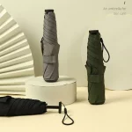 여성용 초경량 소형 우산, 여행용 3 단 접이식 미니 파라솔, 자외선 차단, 자외선 차단, 휴대용 110g - 이미지 3