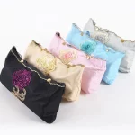 여성을위한 독특한 자수 비 태양 우산 여성 예술적 레이스 우산을위한 수동 3 배 UV 우산 절묘한 파라솔 - 이미지 5