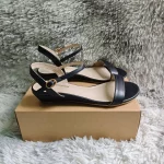 여성 웨지 샌들 여름 로우 힐 오픈 발가락 컴포트 스트랩 드레스 발목 스트랩 하이힐 캐주얼 워킹 파티 결혼식 신발 - 이미지 6